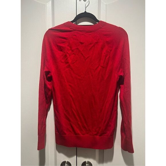 Abercrombie & Fitch Sweater Men Red Lightweight Wool Blend Knit Size Small - Picture 4 of 5